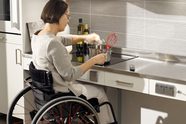 one handed kitchen equipment for handicapped people