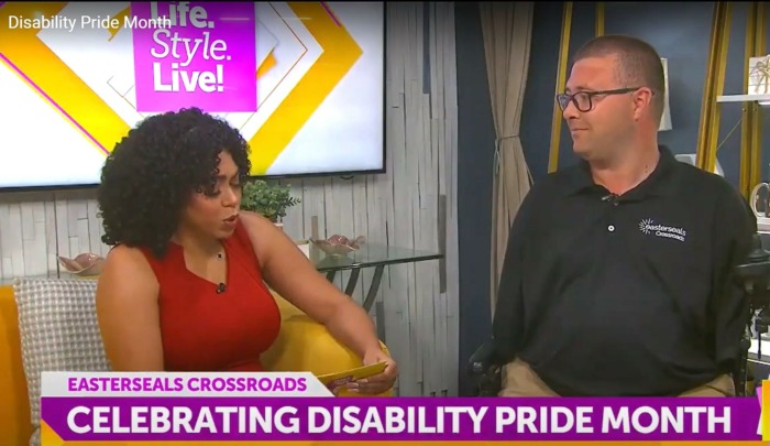 Brandon Scott appeared on WISH-TV to discuss the importance of Disability Pride Month. 