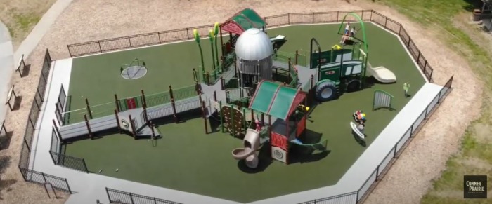 Accessible playground with complete ramp access. 