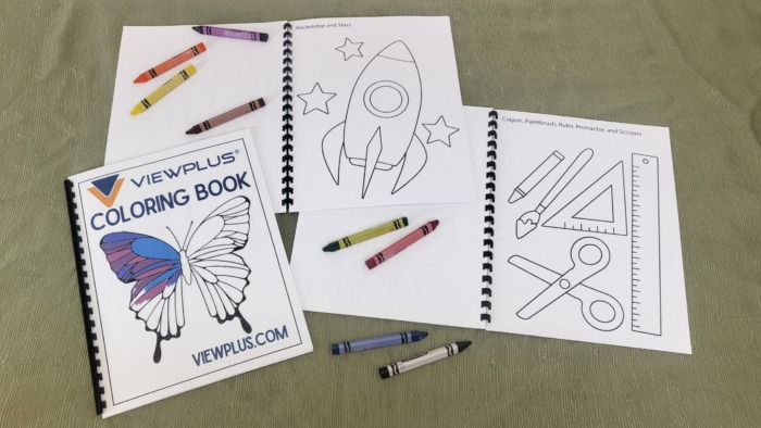 screenshot of ViewPlus coloring books